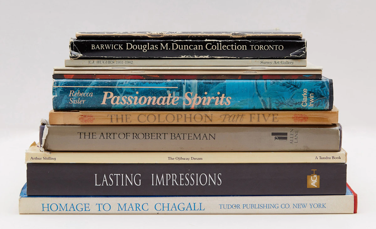 Books and Reference, Twelve Books & Catalogues, twelve books and catalogues