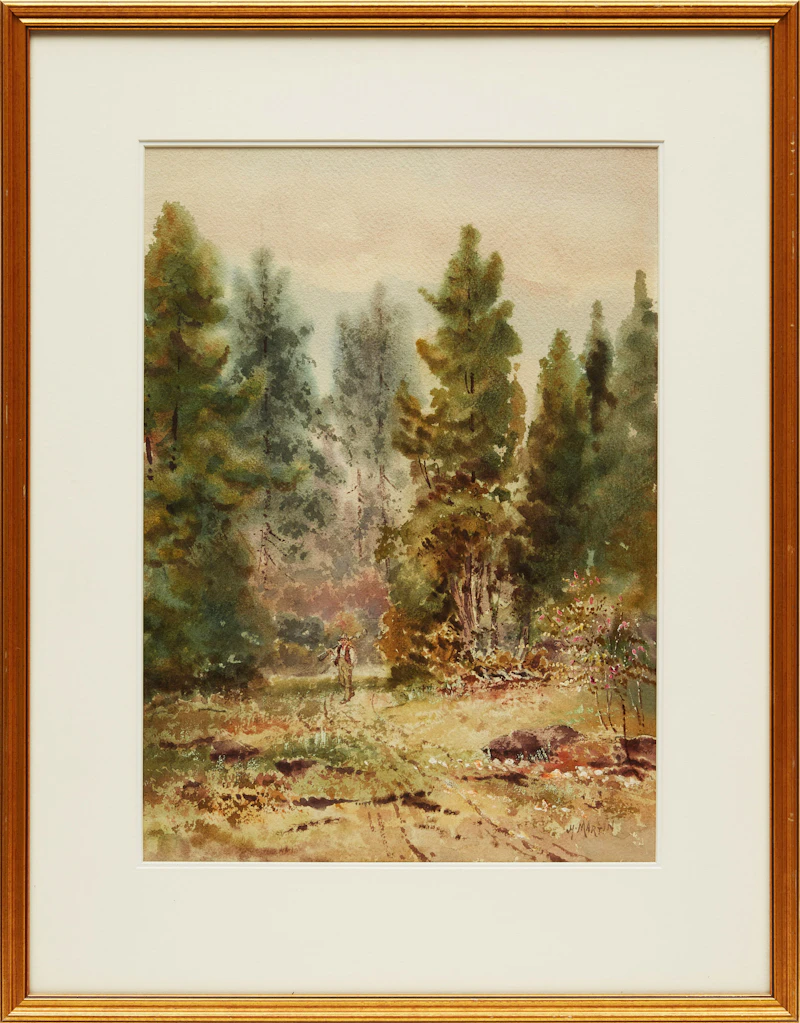 Thomas Mower Martin, A Stroll Through the Woods, watercolour - view 2