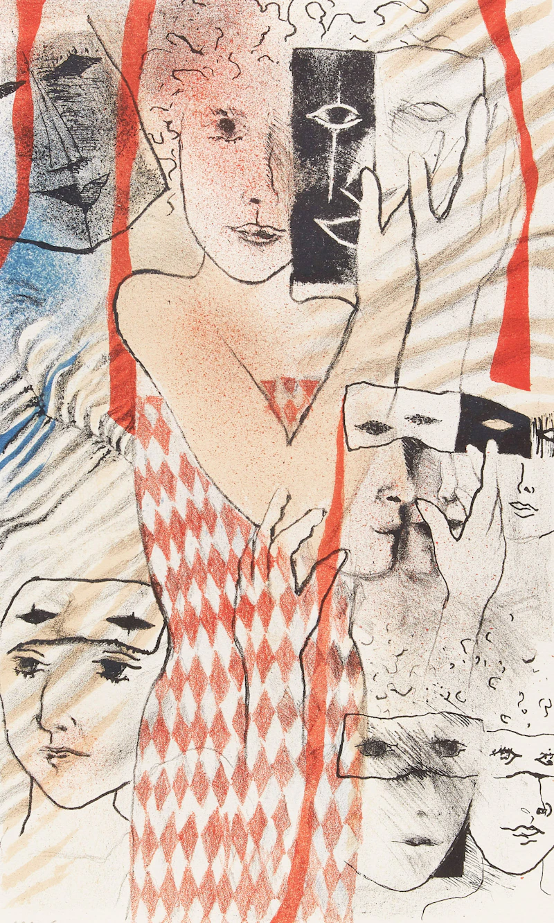 Ghitta Caiserman-Roth, Démasquer, lithograph in colours - view 1