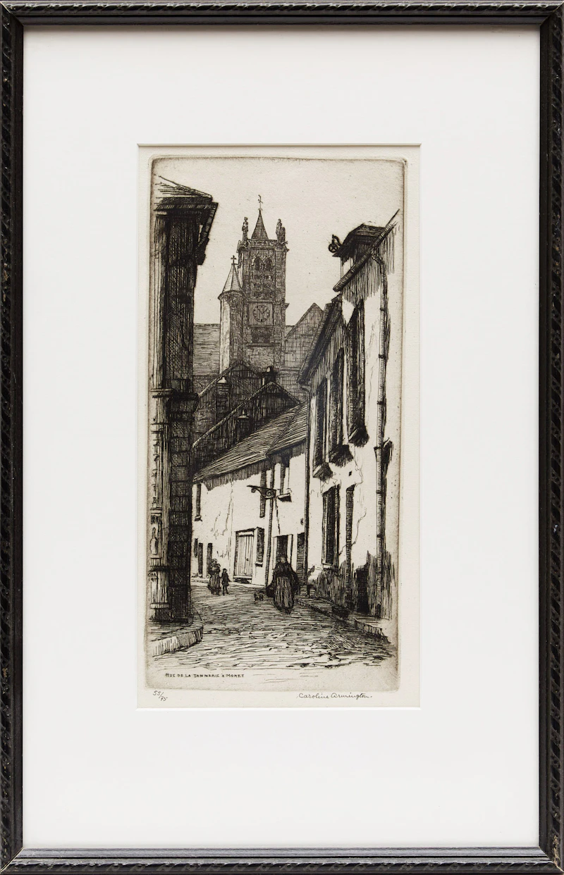 Caroline Helena Armington, Rue De La Tannerie à Moret, etching - view 2