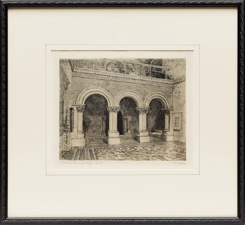 Owen Staples, Rotunda, University College, Toronto, etching - view 2