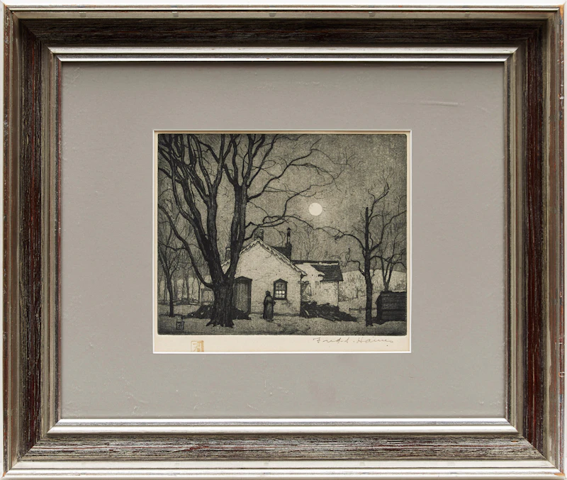 Frederick Stanley Haines, “Home under Moonlight”, etching - view 2