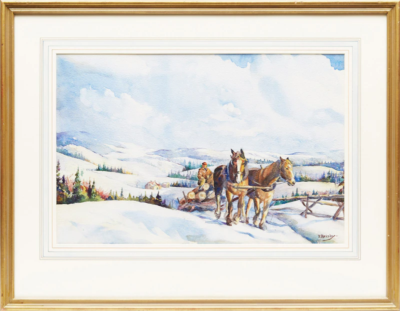 Peggy Brisby, Logging, watercolour - view 2
