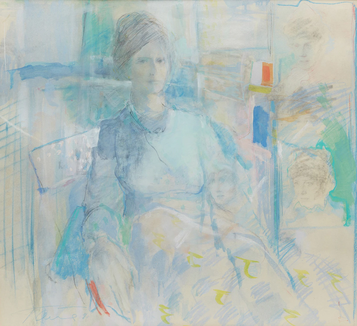Peter Alfred Harris, Ancestors, mixed media on paper, 1980