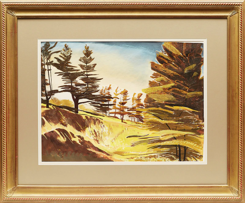 Charles Fraser Comfort, Autumn Landscape, mixed media on paper - view 2