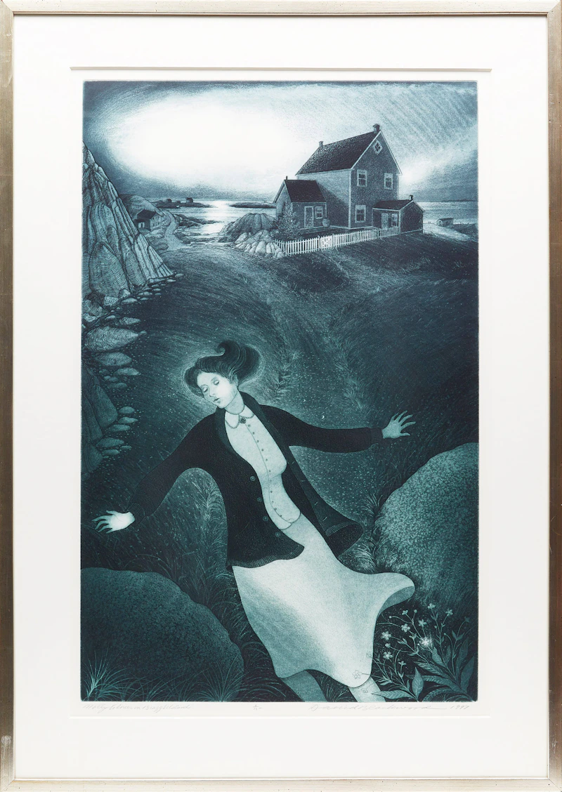 David Lloyd Blackwood, Molly Glover on Bragg’s Island, colour etching and aquatint - view 2