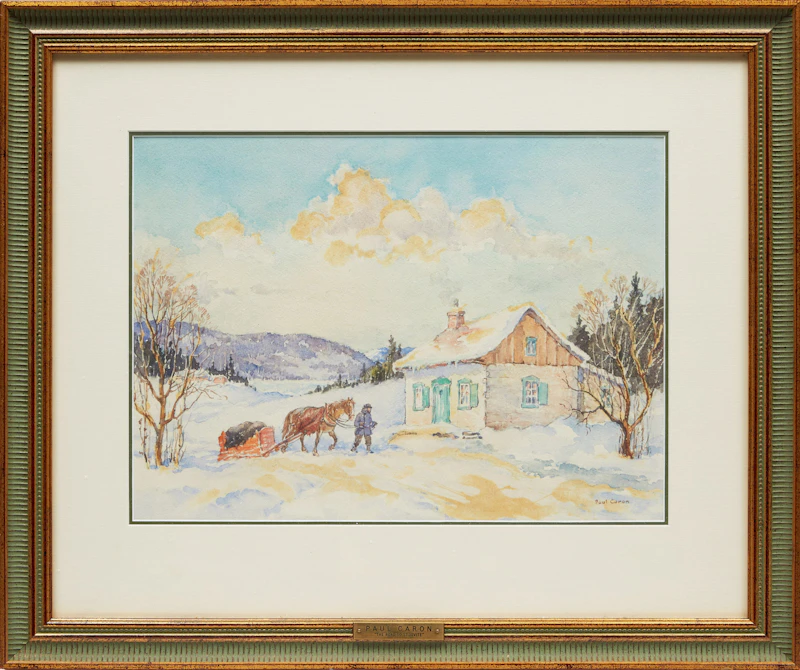 Paul Archibald Caron, The Road to St. Jovite, watercolour - view 2