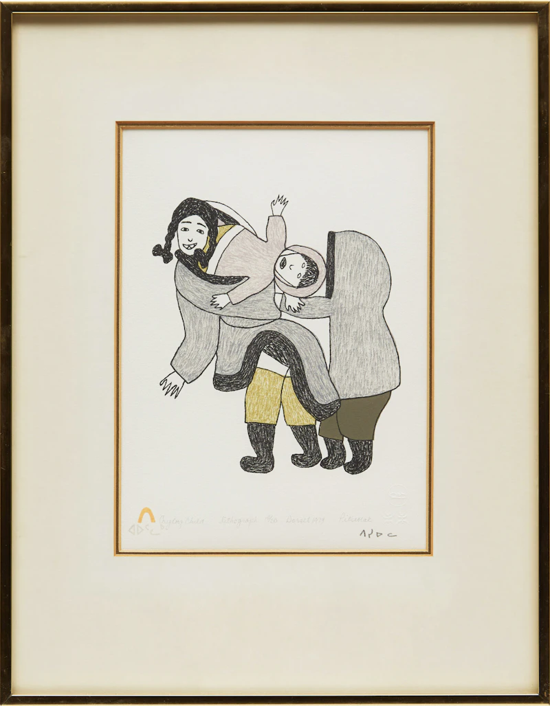 Pitseolak Ashoona, Crying Child, colour lithograph, 1989 - view 2