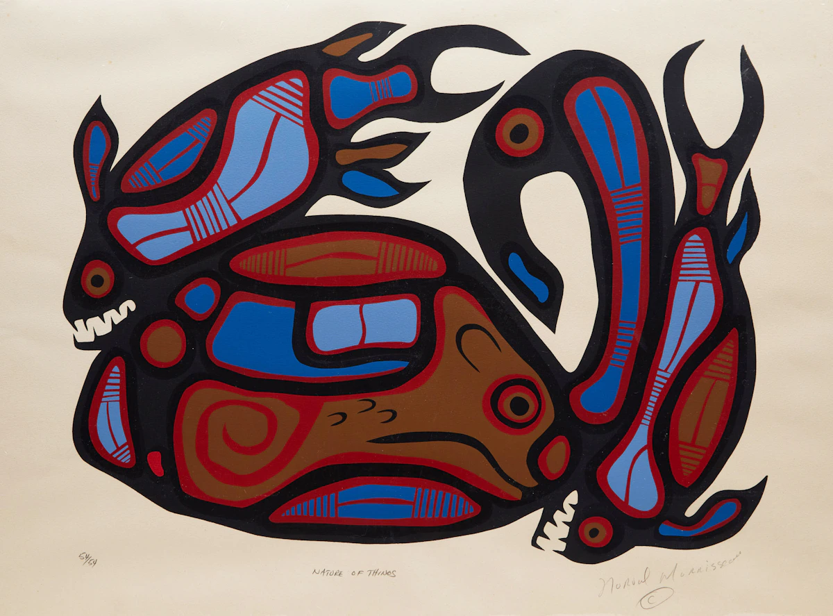 Norval Morrisseau, Nature of Things, colour serigraph