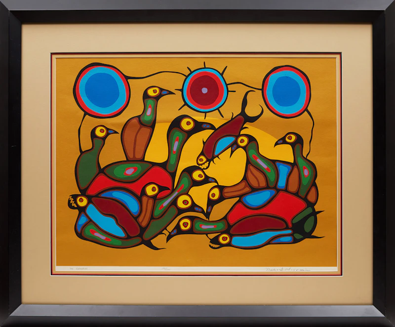 Norval Morrisseau, The Gathering, colour silkscreen - view 2