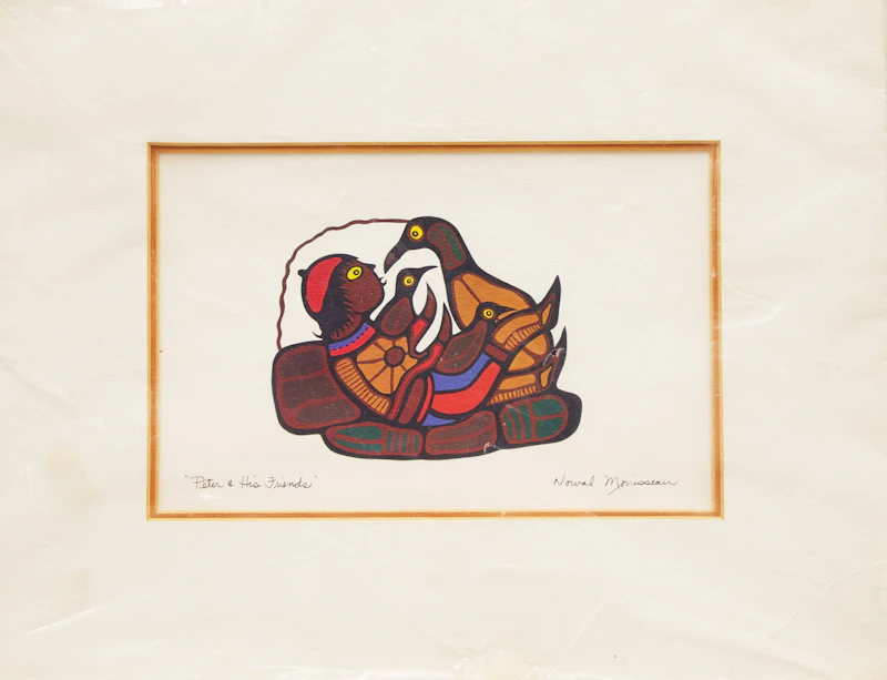 Norval Morrisseau, Peter & His Friends, colour screenprint - view 2