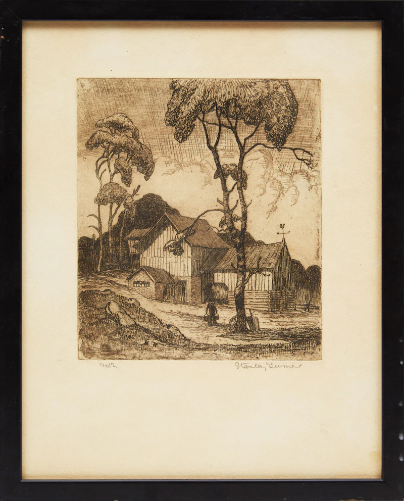 Stanley Francis Turner, Farm Scene, etching - view 2