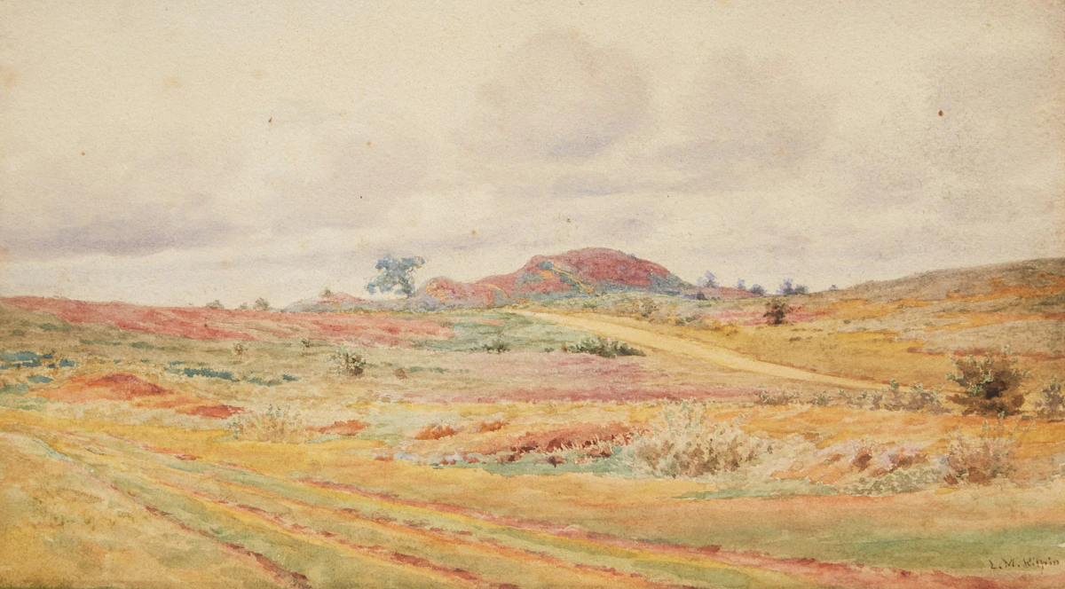 L.M. Kilpin, Countryside, watercolour