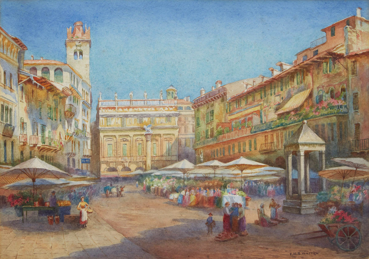 Emily Mary Bibbens Warren, Verona, watercolour