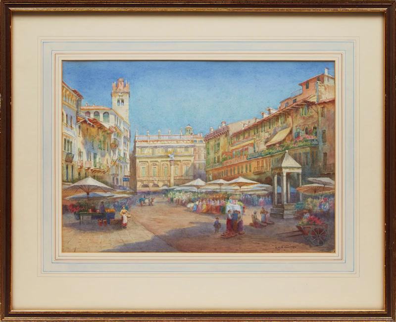 Emily Mary Bibbens Warren, Verona, watercolour - view 2