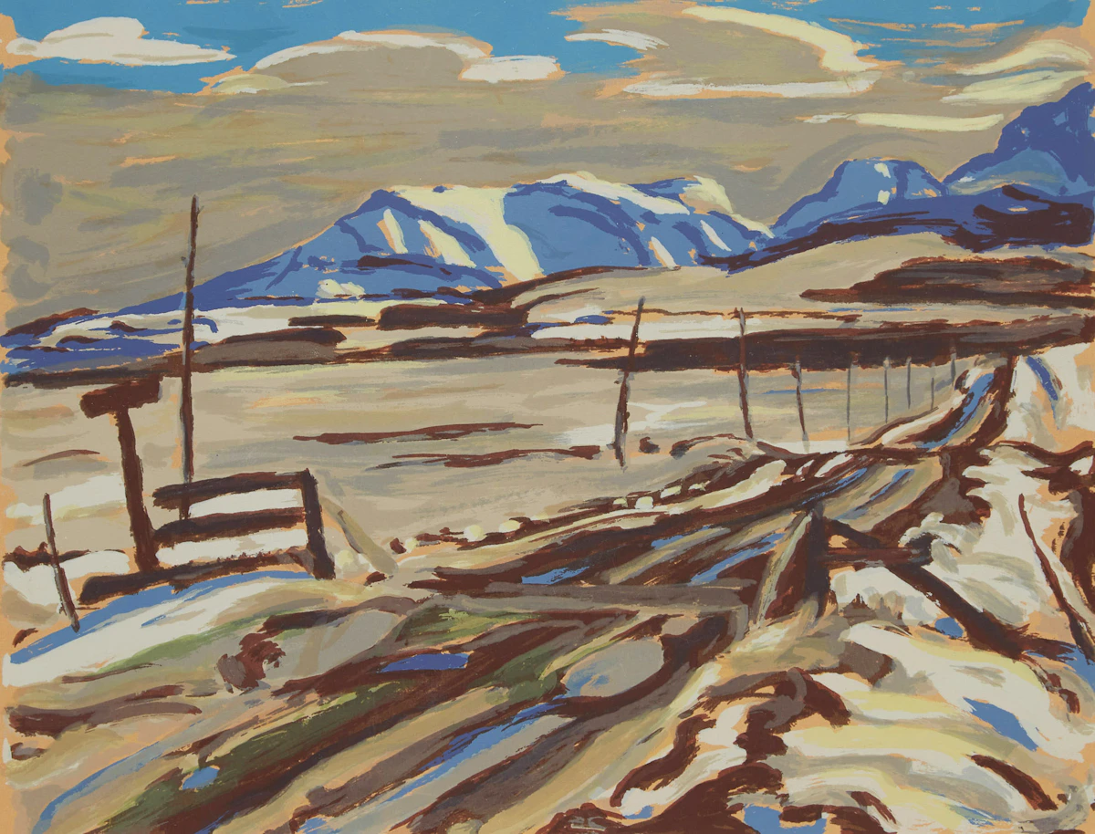 Alexander Young Jackson, Winter Landscape, lithograph