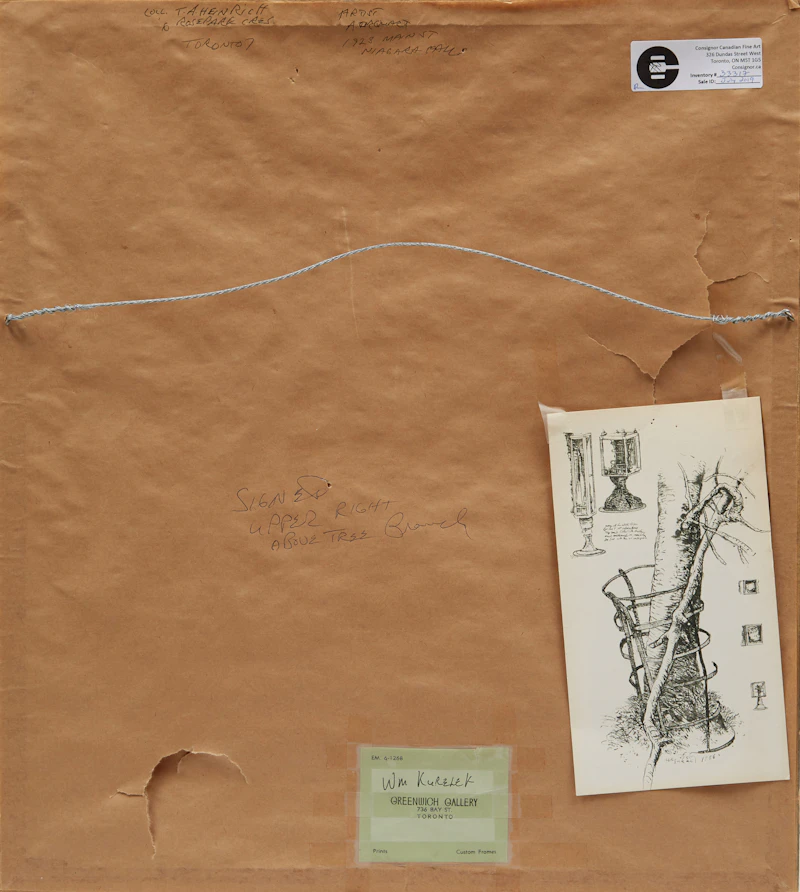 Tony Urquhart, Tree, ink drawing, 1956 - view 3