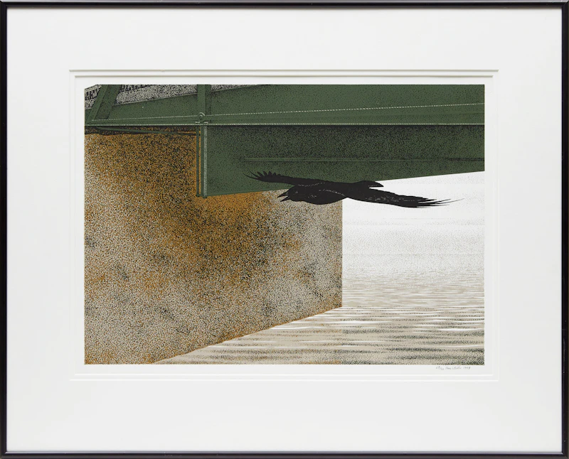 David Alexander Colville, Bridge and Raven, colour serigraph, 1993 - view 2