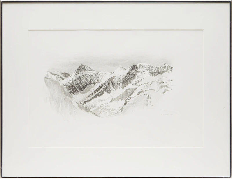Gordon Appelbe Smith, Mountain Range, graphite drawing, 1976 - view 2