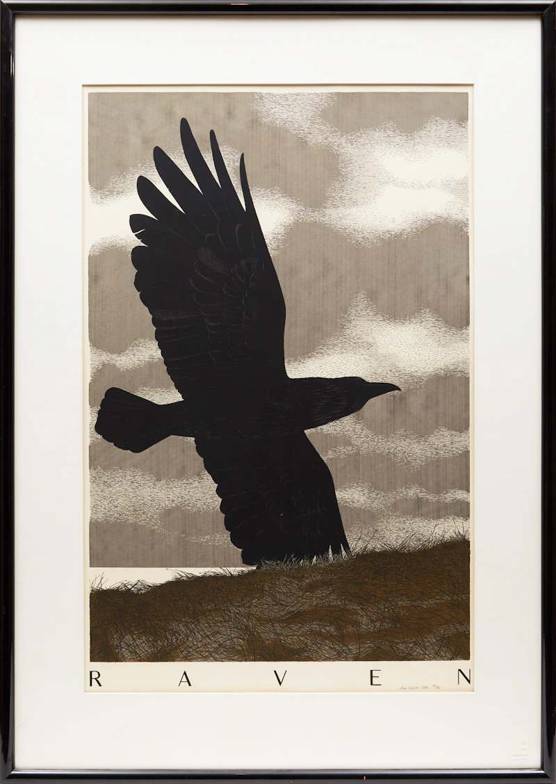 David Alexander Colville, Raven, colour serigraph, 1990 - view 2