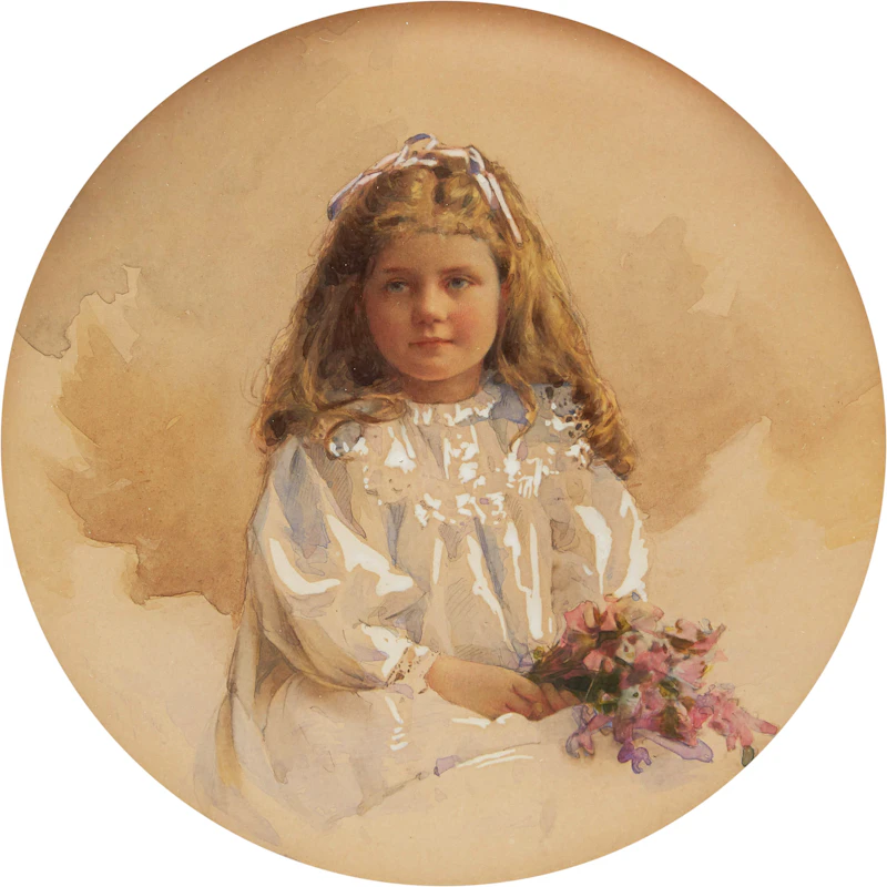 Portrait of a Young Girl by Farquhar McGillivray Strachan Knowles