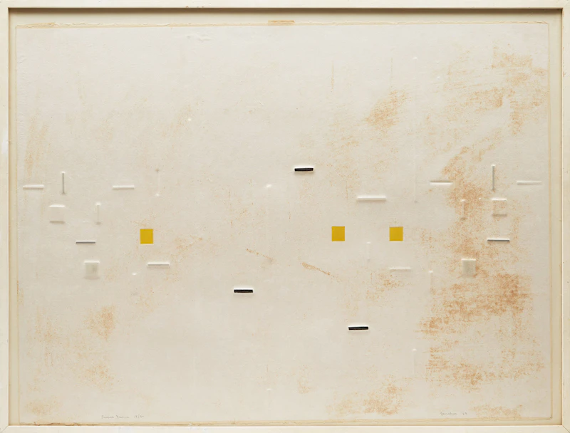 Yves Gaucher, Fugue Jaune, relief print on laminated print, 1963 - view 2