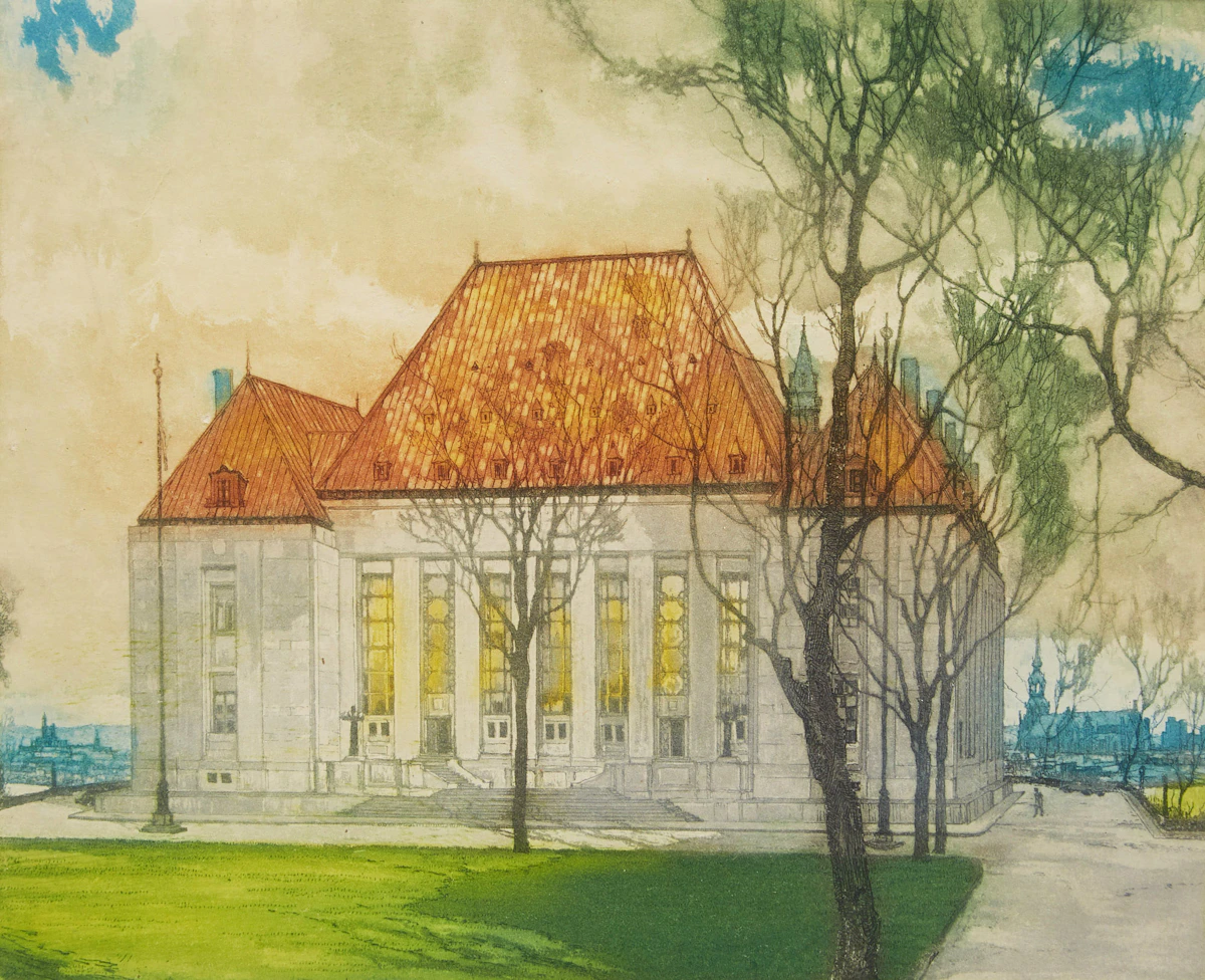 Nicholas Hornyansky, Supreme Court of Canada, Ottawa, colour etching