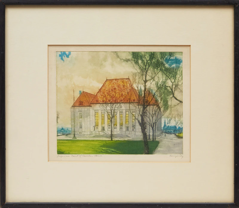 Nicholas Hornyansky, Supreme Court of Canada, Ottawa, colour etching - view 2