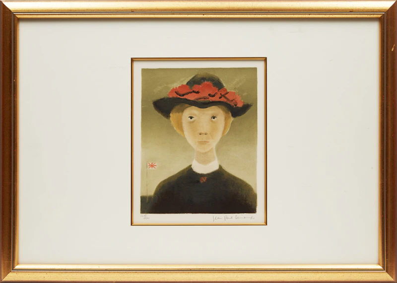 Jean Paul Lemieux, Le Drapeau, colour lithograph - view 2