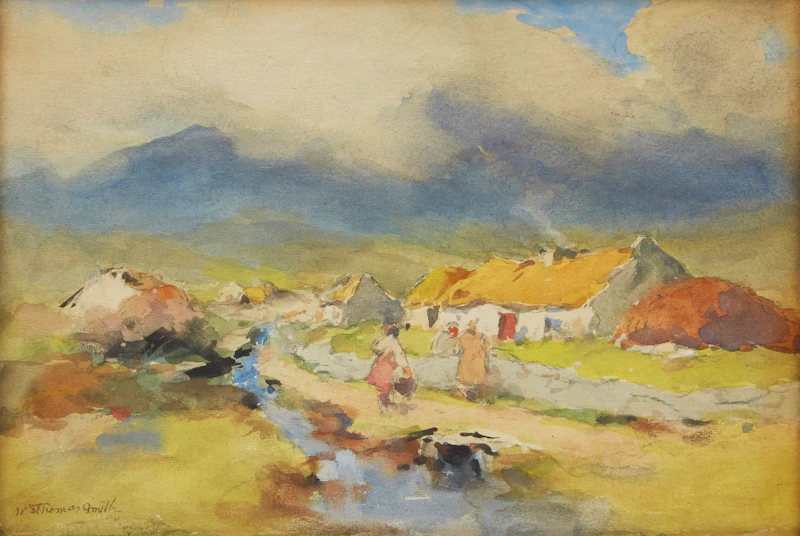 Mountain Village Scene by William St. Thomas Smith