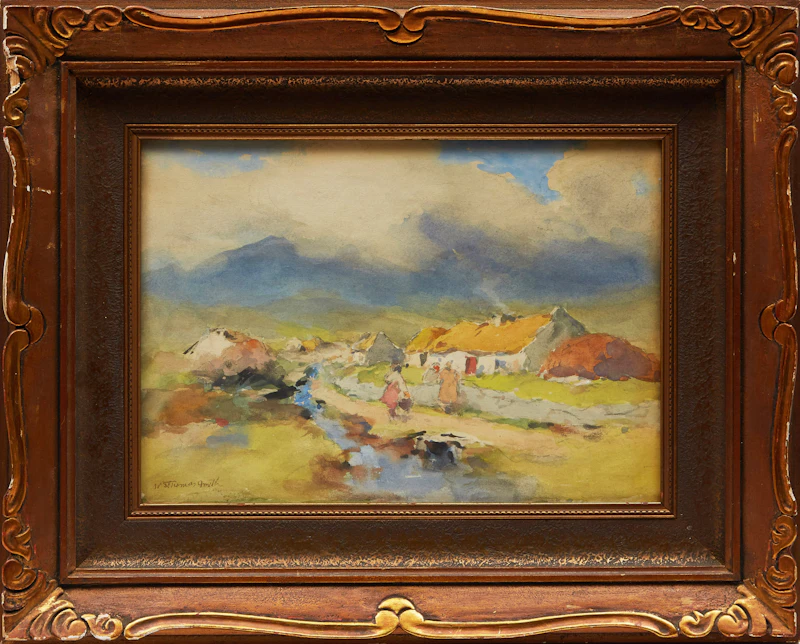 William St. Thomas Smith, Mountain Village Scene, watercolour - view 2