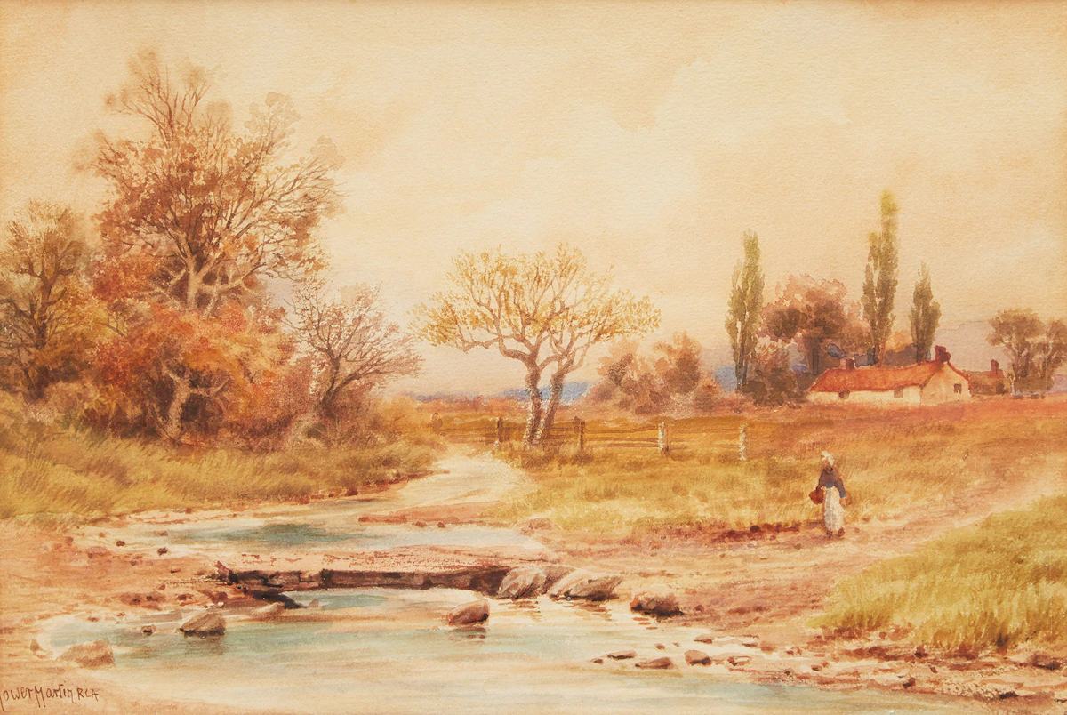 Thomas Mower Martin, Path through the Countryside, watercolour