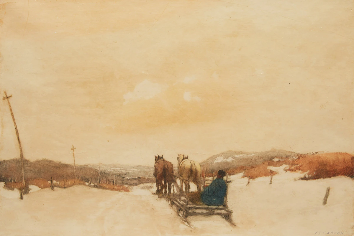 Frederick Simpson Coburn, Heading Out, colour etching