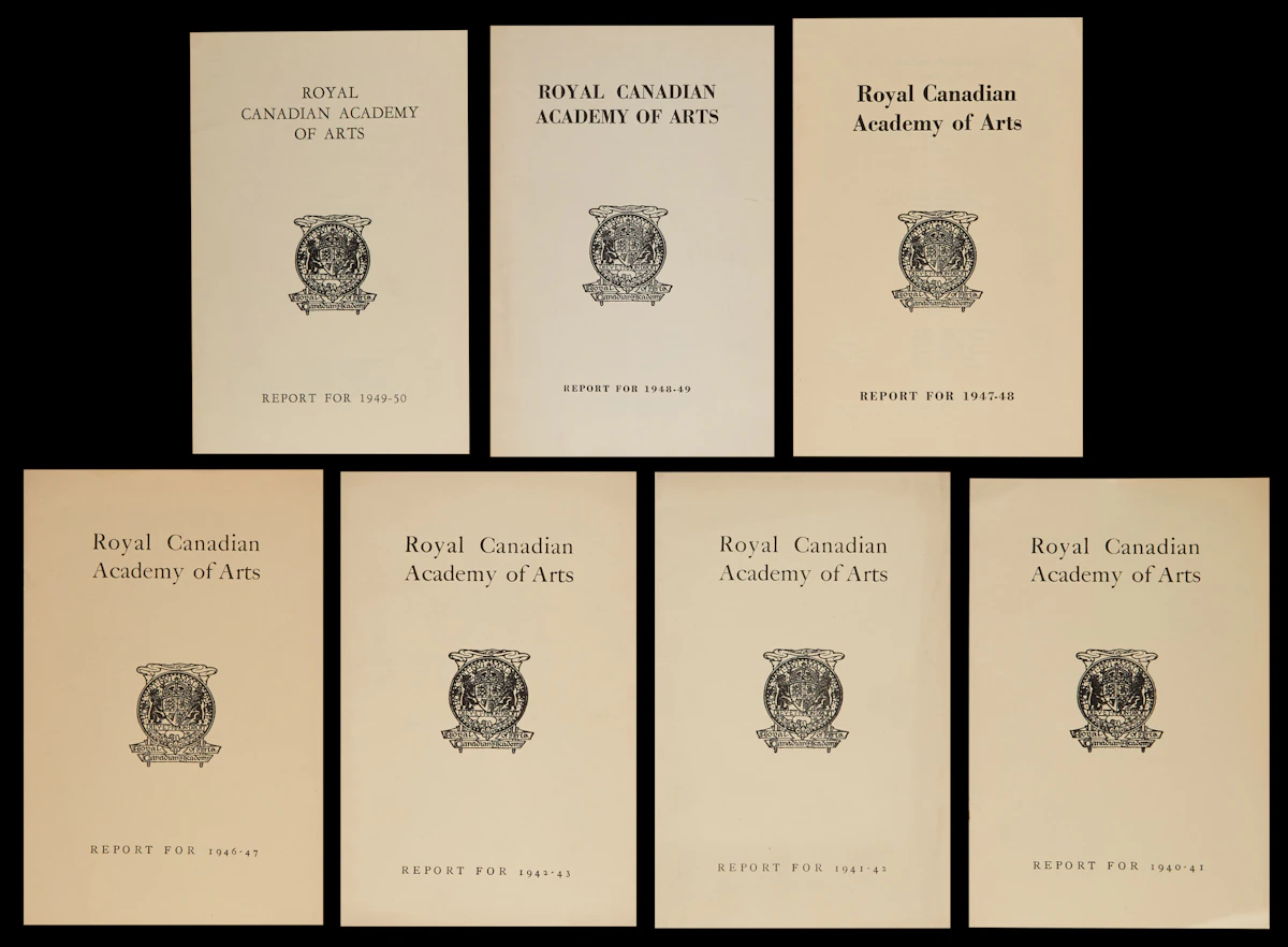 Books and Reference, Royal Canadian Academy of Arts Reports, seven reports