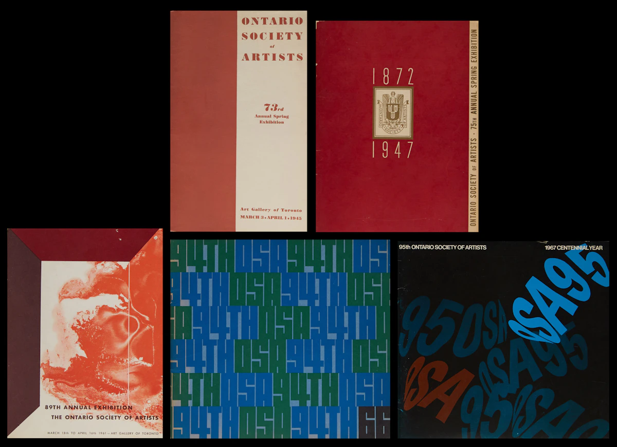 Books and Reference, Ontario Society of Artists Annual Exhibition catalogues, five catalogues