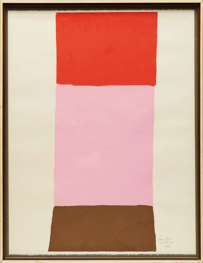 Jack Hamilton Bush, Orange, Pink, Brown, colour silkscreen, 1965 - view 2
