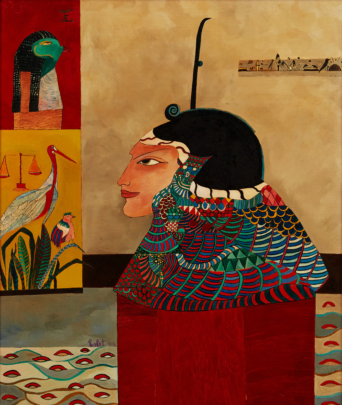 Marion Perlet, Untitled , oil on board, 1074