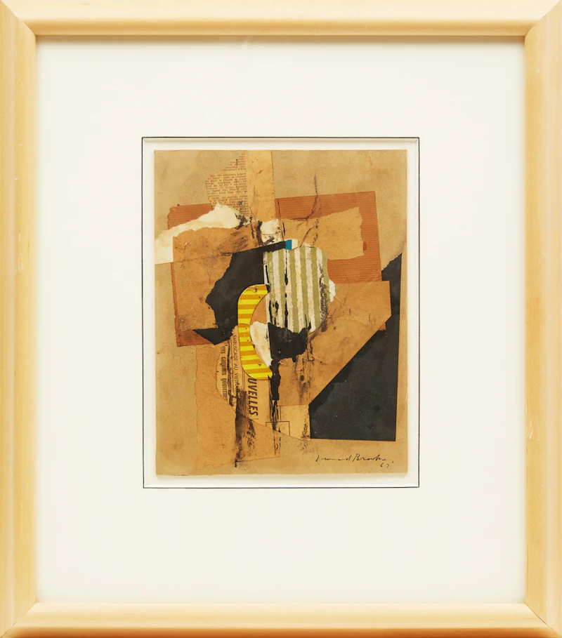Frank Leonard Brooks, Abstraction, mixed media and collage on card, 1967 - view 2