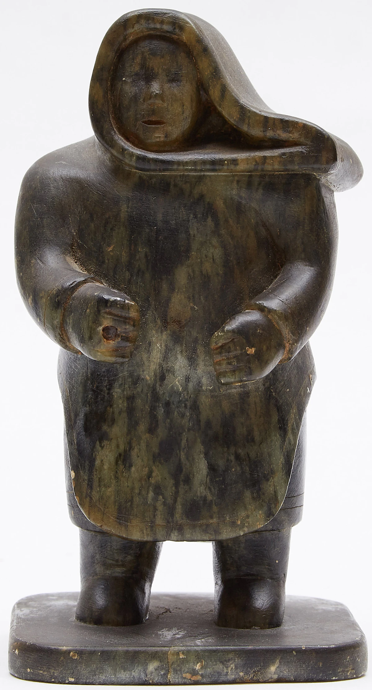Unidentified Inuit Artist, Standing Woman, stone sculpture