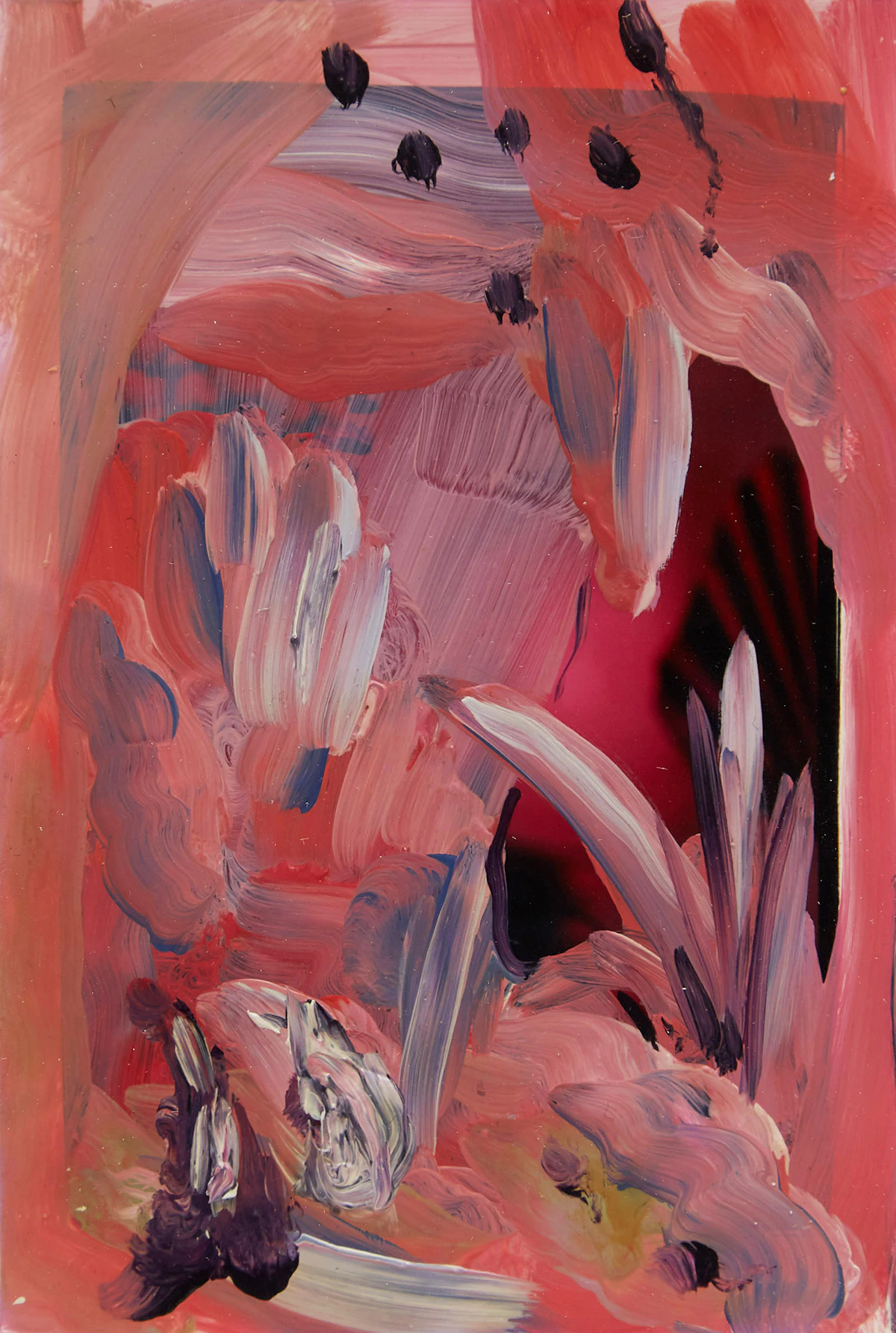 Jay Isaac, Untitled Abstract, oil on photograph