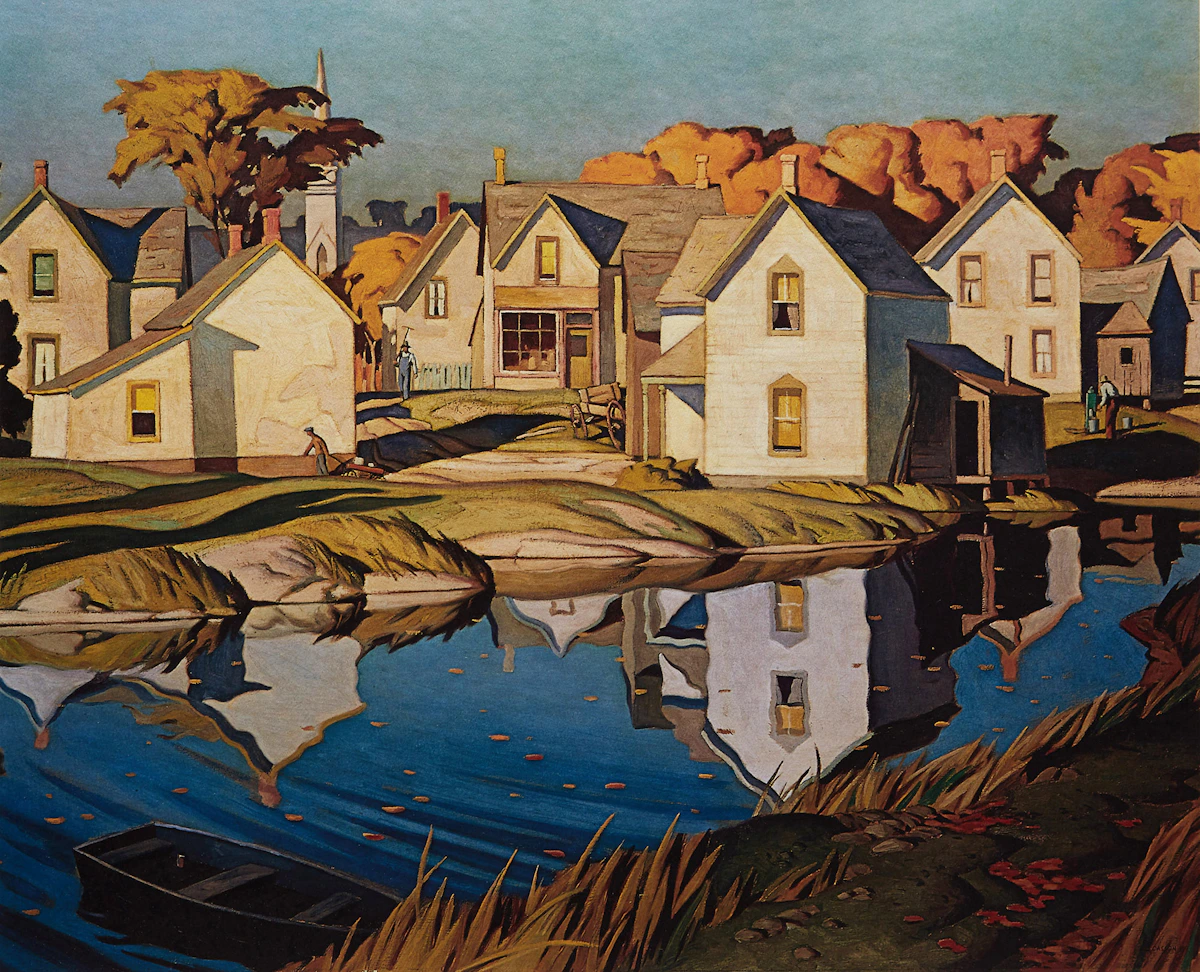 20th Century Canadian School, White Village (A.J. Casson), reproduction print