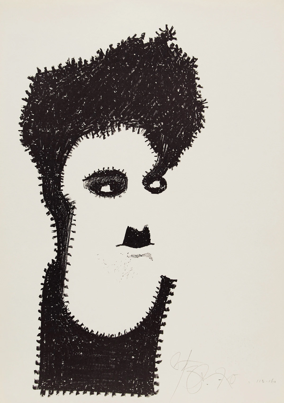 Harold Barling Town, Chaplin, lithograph, 1970