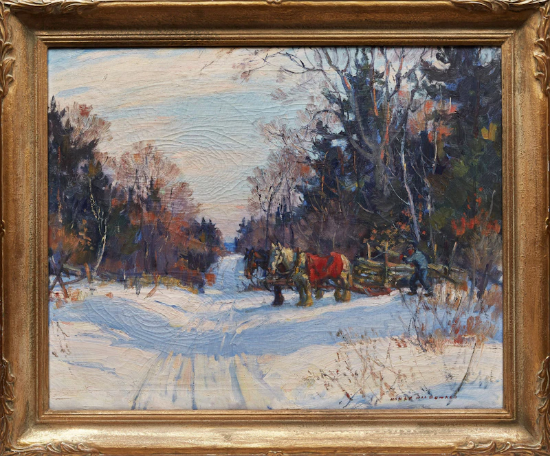 Manly Edward MacDonald, Hauling Lumber, oil on canvas - view 2