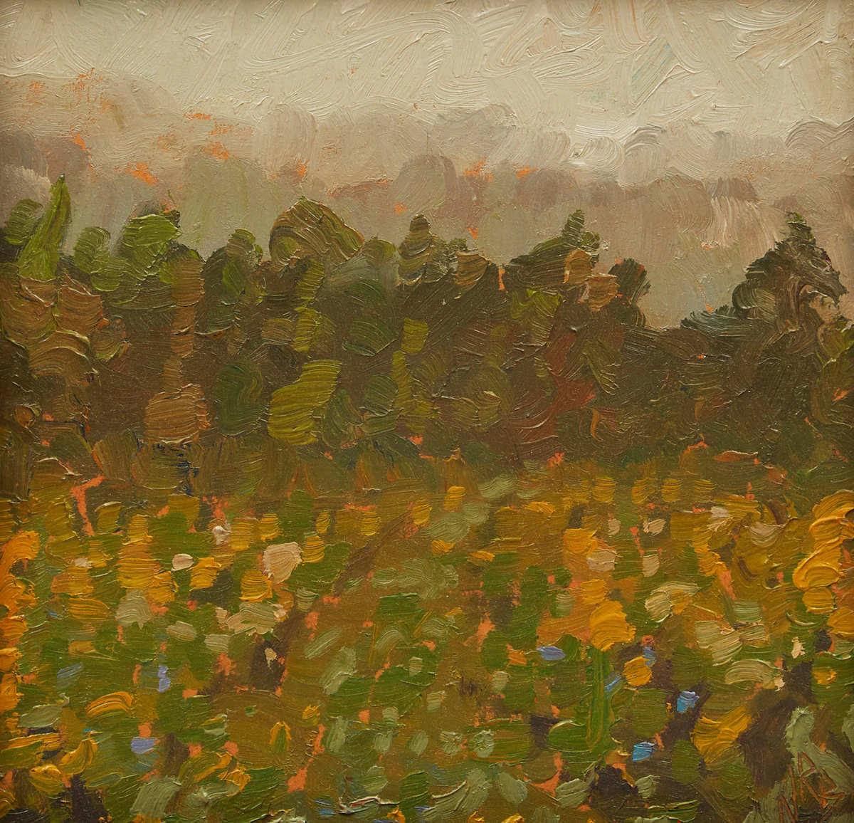 Norman R. Brown, Overcast Morning, oil on board, 2004