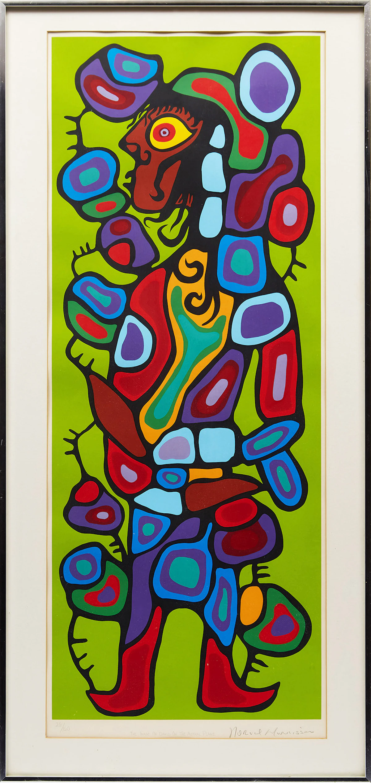 Norval Morrisseau, The Image of David on the Astral Plane, colour silkscreen print