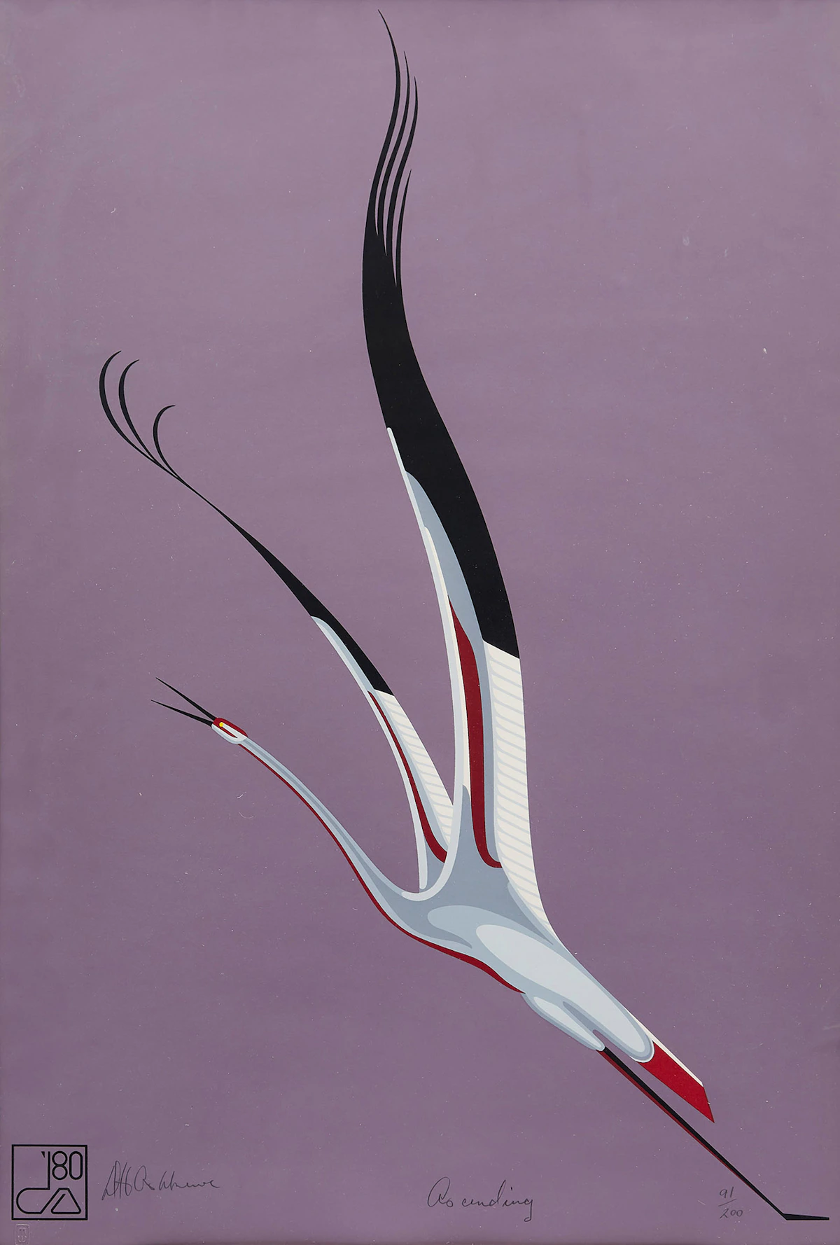 D.H. Ashkawe, Ascending, colour silkscreen
