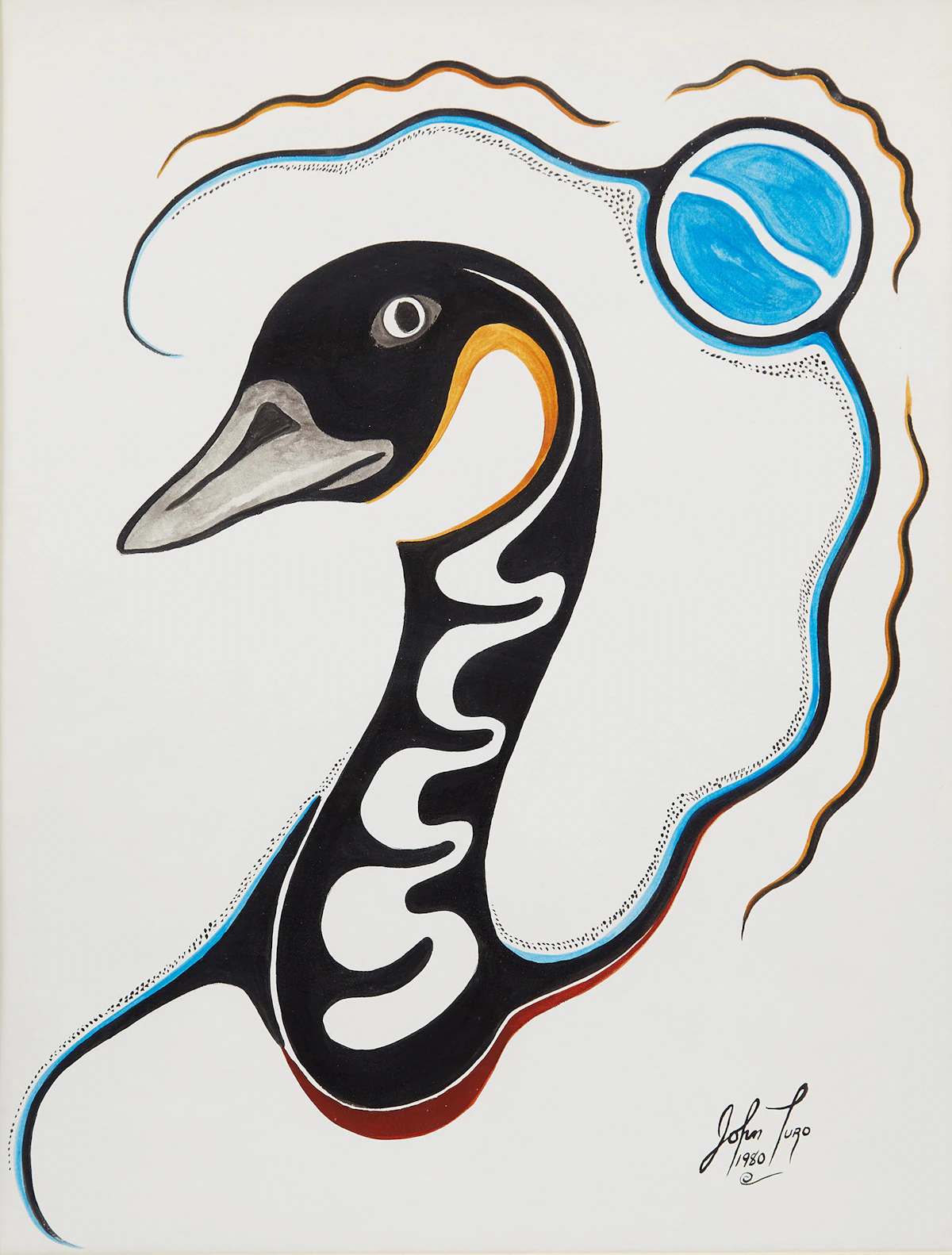 John Turo, Canada Goose, acrylic on paper