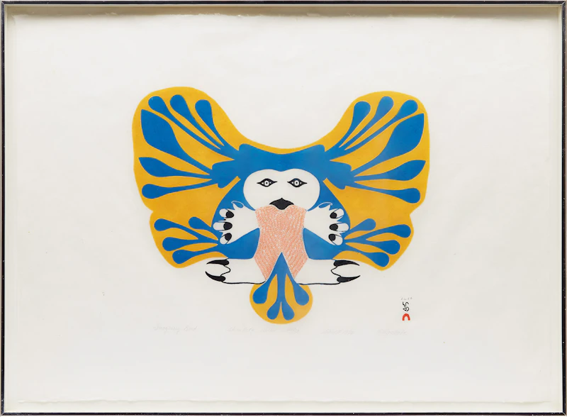 Eliyakota Samualie, Imaginary Bird , stonecut and stencil, 1976 - view 2