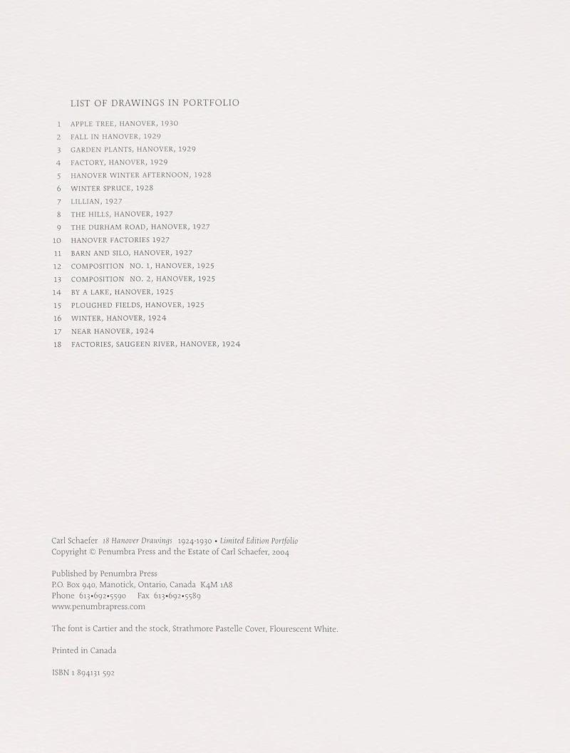 Carl Fellman Schaefer, 18 Hanover Drawings, 1924-1930, no-medium - view 8