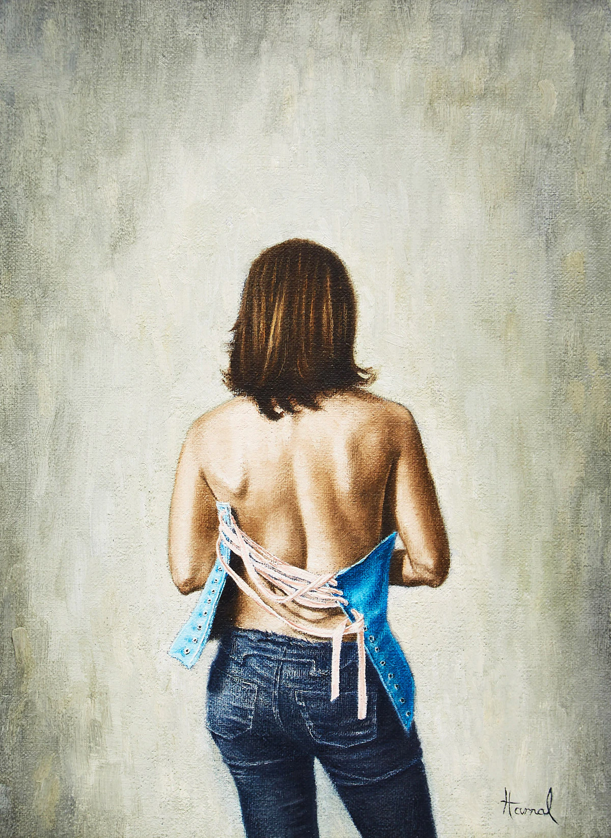 Kapil Harnal, Loose Laces, oil on canvas